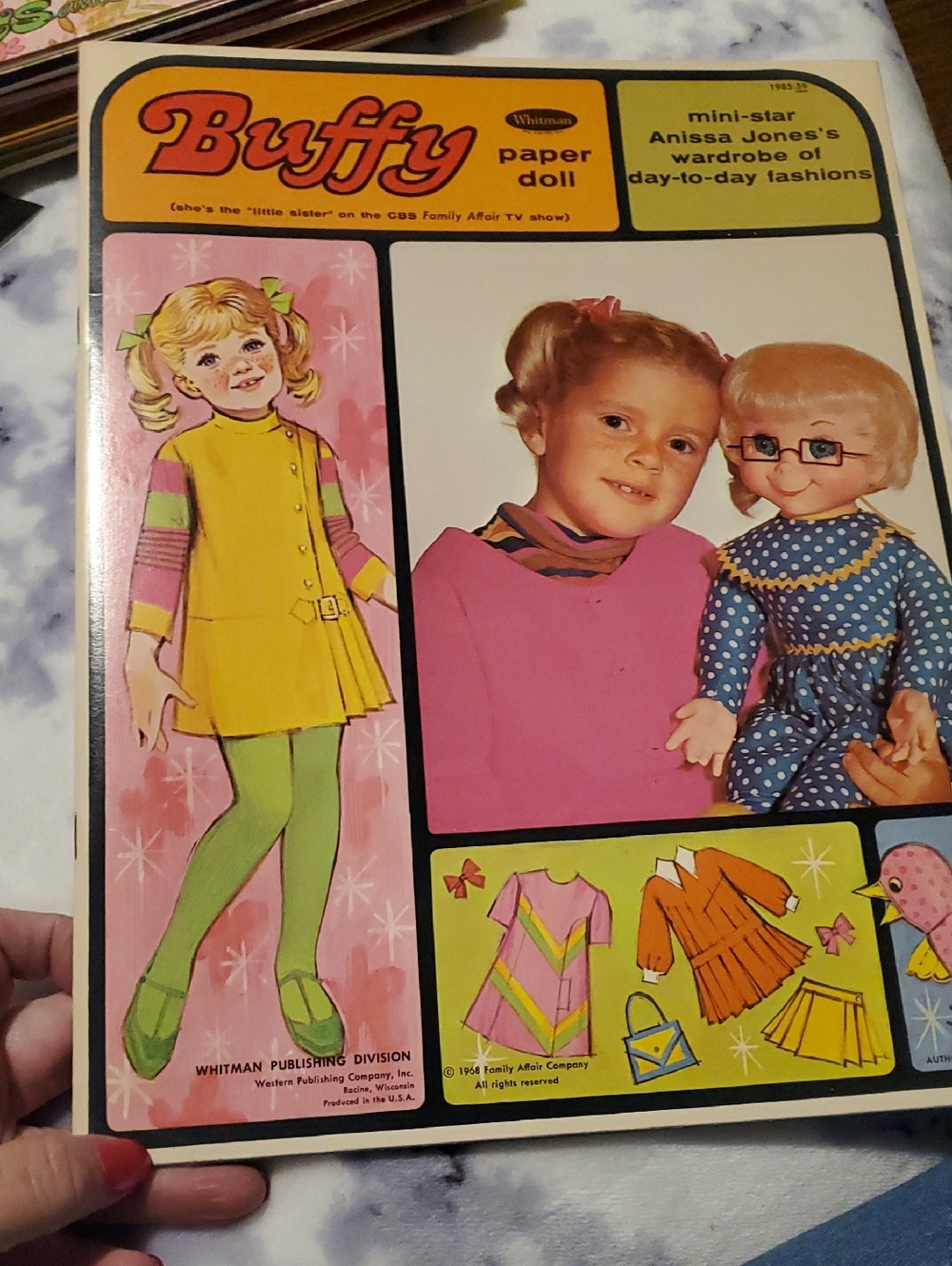 Buffy Paper Doll Vintage Kids Toy - Pink & Yellow